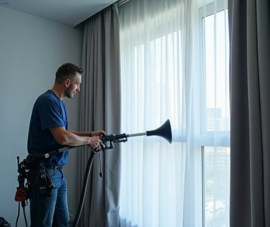 Professional commercial curtain cleaning process equipment Matty Curtain Cleaning leigh-creek-vic