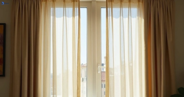 Dusty and dull curtains in leigh-creek-vic before steam cleaning
